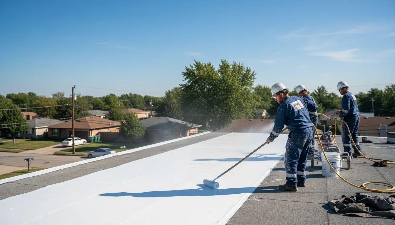Commercial roof coating in North Franklin, CT near me